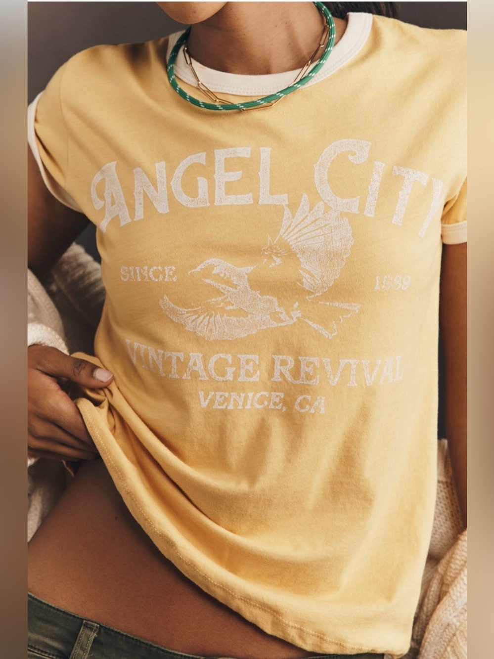 Letluv Angel City Ringer Tee